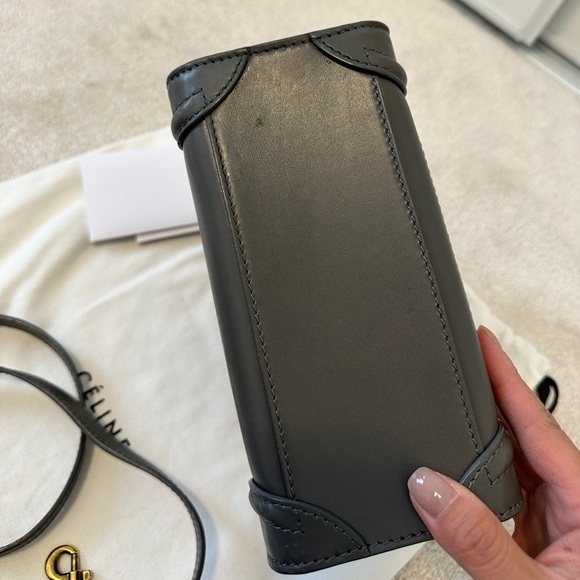 Celine Nano Luggage Bag in Drummed‎ Calfskin Gray - Picture 16 of 16